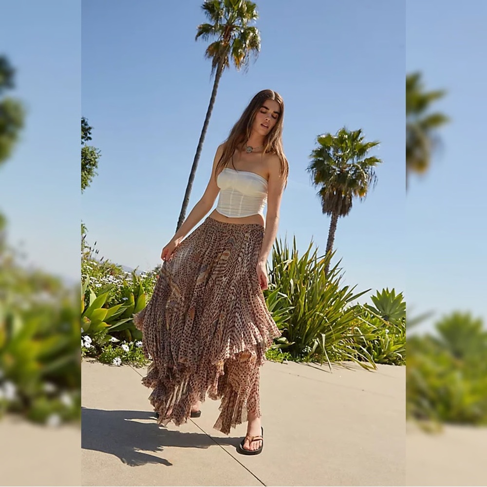 Free People Boho Maxi Skirt